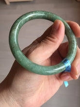 Load image into Gallery viewer, 59.8mm Certified Type A 100% Natural light green/blue/gray Guatemala slim round cut Jadeite bangle PJ16-9684