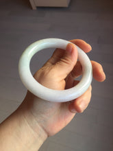 Load image into Gallery viewer, 60.5mm certified 100% natural light green/white/purple chubby round cut jadeite jade bangle BS39-8572