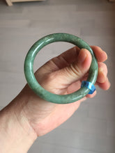 Load image into Gallery viewer, 55.5mm Certified 100% natural Type A dark green/brown round cut jadeite jade bangle BM10-5373