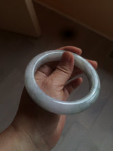 Load image into Gallery viewer, 61.8 mm certified type A 100% Natural light green/white/purple chubby Jadeite Jade bangle BH44-2807