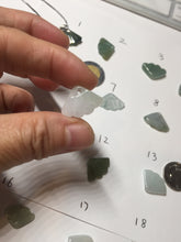 Load image into Gallery viewer, 18x11mm Type A 100% icy watery natural green blue purple white seashell/wing jadeite Jade Pendant necklace group F156