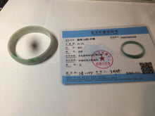 Load image into Gallery viewer, 52.5mm certified 100% natural Type A sunny green red yellow thin jadeite jade bangle GL19-1-4129