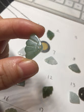 Load image into Gallery viewer, 18x11mm Type A 100% icy watery natural green blue purple white seashell/wing jadeite Jade Pendant necklace group F156