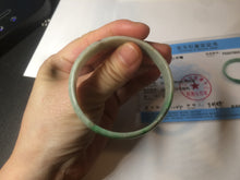 Load image into Gallery viewer, 52.5mm certified 100% natural Type A sunny green red yellow thin jadeite jade bangle GL19-1-4129