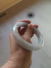 Load image into Gallery viewer, 61.8 mm certified type A 100% Natural light green/white/purple chubby Jadeite Jade bangle BH44-2807