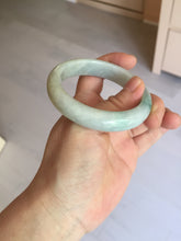 Load image into Gallery viewer, 52.8mm Certificated sunny green/white jadeite jade bangle BN42