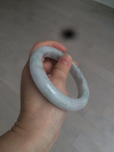 Load image into Gallery viewer, 61.8 mm certified type A 100% Natural light green/white/purple chubby Jadeite Jade bangle BH44-2807