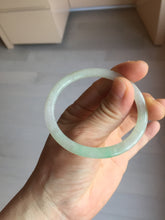 Load image into Gallery viewer, 50mm certified 100% natural Type A icy watery sunny green/purple/gary oval jadeite jade bangle PA158-2886