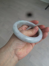Load image into Gallery viewer, 61.8 mm certified type A 100% Natural light green/white/purple chubby Jadeite Jade bangle BH44-2807