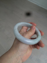 Load image into Gallery viewer, 61.8 mm certified type A 100% Natural light green/white/purple chubby Jadeite Jade bangle BH44-2807