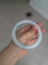 Load image into Gallery viewer, 61.8 mm certified type A 100% Natural light green/white/purple chubby Jadeite Jade bangle BH44-2807