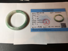 Load image into Gallery viewer, 58.5mm Certified type A 100% Natural sunny green/white Jadeite bangle AY86-3473