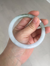 Load image into Gallery viewer, 58.7mm Certified Type A 100% Natural green white slim round cut Jadeite Jade bangle Y169-3693