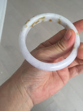 Load image into Gallery viewer, 58mm certified 100% natural Type A light purple yellow white (Whispers of Autumn) jadeite jade bangle PB69-9035