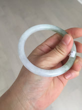 Load image into Gallery viewer, 58.7mm Certified Type A 100% Natural green white slim round cut Jadeite Jade bangle Y169-3693