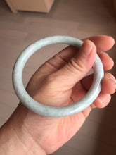 Load image into Gallery viewer, 64mm Certified Type A 100% Natural light green white round cut Jadeite Jade bangle BH93-(1935)