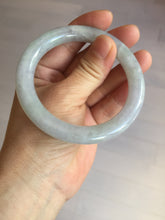 Load image into Gallery viewer, 56mm Certified type A 100% Natural icy watery light green/purple round cut Jadeite bangle BN41