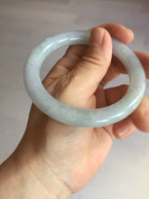 Load image into Gallery viewer, 56mm Certified type A 100% Natural icy watery light green/purple round cut Jadeite bangle BN41