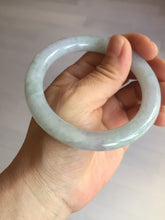 Load image into Gallery viewer, 56mm Certified type A 100% Natural icy watery light green/purple round cut Jadeite bangle BN41