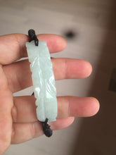 Load image into Gallery viewer, 100% natural type A yellow/white/green carved feather jadeite jade braided adjustable slider bracelet AX39