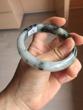 Load image into Gallery viewer, 57.2mm certified 100% natural Type A dark green black purple white Blooming Ink(水墨花开) jadeite jade bangle PB293-0507