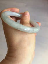 Load image into Gallery viewer, 56mm Certified type A 100% Natural icy watery light green/purple round cut Jadeite bangle BN41