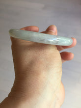 Load image into Gallery viewer, 56mm Certified type A 100% Natural icy watery light green/purple round cut Jadeite bangle BN41