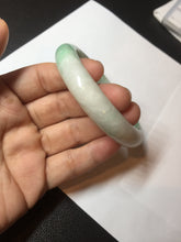 Load image into Gallery viewer, 58.5mm Certified type A 100% Natural sunny green/white Jadeite bangle AY86-3473