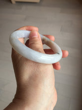 Load image into Gallery viewer, 57mm Certified Type A 100% Natural icy watery white Jadeite Jade bangle BM77-7067