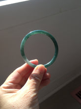 Load image into Gallery viewer, 55mm Certified Type A 100% Natural dark green/blue/gray with Guatemala slim round cut Jadeite bangle PJ94-2434