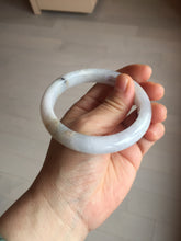 Load image into Gallery viewer, 57mm Certified Type A 100% Natural icy watery white Jadeite Jade bangle BM77-7067
