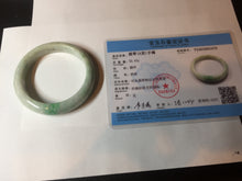 Load image into Gallery viewer, 56mm Certified type A 100% Natural sunny green/white Jadeite bangle AY87-3479