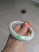 Load image into Gallery viewer, 55.7mm 100% natural Type A sunny green/brown/white jadeite jade bangle R97-3332