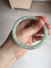 Load image into Gallery viewer, 58.6mm Certified Type A 100% Natural light green/brown round cut Jadeite Jade bangle AR109-4512