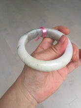 Load image into Gallery viewer, 56.1mm Certified 100% natural type A green/very light pink/yellow chubby jadeite jade bangle Z44-0472