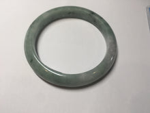 Load image into Gallery viewer, 59.2mm certified Type A 100% Natural dark green gray light purple Jadeite Jade bangle PJ87-6652