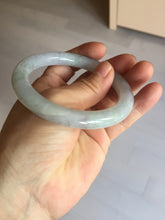 Load image into Gallery viewer, 56mm Certified type A 100% Natural icy watery light green/purple round cut Jadeite bangle BN41