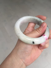 Load image into Gallery viewer, 56.1mm Certified 100% natural type A green/very light pink/yellow chubby jadeite jade bangle Z44-0472