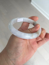 Load image into Gallery viewer, 57mm Certified Type A 100% Natural icy watery white Jadeite Jade bangle BM77-7067