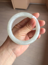 Load image into Gallery viewer, 57.7mm certified 100% natural type A icy watery light green white round cut jadeite jade bangle BS84-(1100)