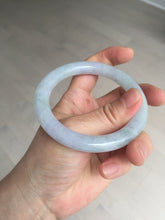 Load image into Gallery viewer, 56mm Certified type A 100% Natural icy watery light green/purple round cut Jadeite bangle BN41