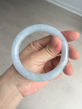Load image into Gallery viewer, 56mm Certified type A 100% Natural icy watery light green/purple round cut Jadeite bangle BN41