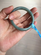 Load image into Gallery viewer, 54.2mm Certified Type A 100% Natural dark green/blue/gray/black Guatemala Jadeite jade bangle BM16-1449