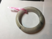 Load image into Gallery viewer, 56.1mm Certified 100% natural type A green/very light pink/yellow chubby jadeite jade bangle Z44-0472