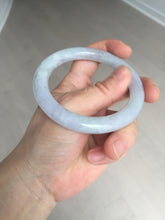 Load image into Gallery viewer, 56mm Certified type A 100% Natural icy watery light green/purple round cut Jadeite bangle BN41