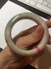 Load image into Gallery viewer, 56.1mm Certified 100% natural type A green/very light pink/yellow chubby jadeite jade bangle Z44-0472