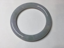 Load image into Gallery viewer, 56mm Certified type A 100% Natural icy watery light green/purple round cut Jadeite bangle BN41
