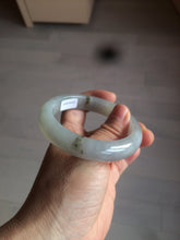 Load image into Gallery viewer, 55.9mm Certified Type A 100% Natural Icy watery white/gray/clear Jadeite Jade bangle BG20-5830