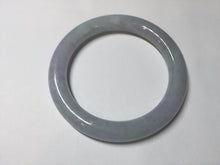 Load image into Gallery viewer, 56mm Certified type A 100% Natural icy watery light green/purple round cut Jadeite bangle BN41