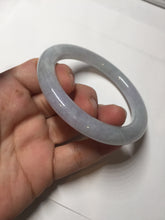 Load image into Gallery viewer, 56mm Certified type A 100% Natural icy watery light green/purple round cut Jadeite bangle BN41